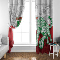 Custom Iran Football Window Curtain Leopard Comic Manga Art Style