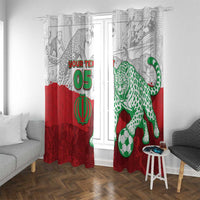 Custom Iran Football Window Curtain Leopard Comic Manga Art Style