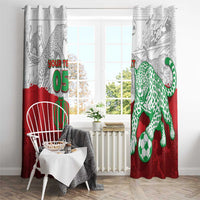 Custom Iran Football Window Curtain Leopard Comic Manga Art Style