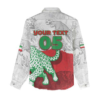 Custom Iran Football Women Casual Shirt Leopard Comic Manga Art Style