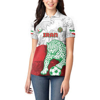Custom Iran Football Women Polo Shirt Leopard Comic Manga Art Style