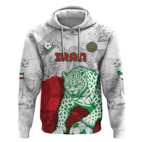 Custom Iran Football Zip Hoodie Leopard Comic Manga Art Style