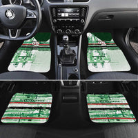Custom Iraq Football Car Mats Modern Glitch Art Style Lion Symbolism