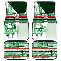 Custom Iraq Football Car Mats Modern Glitch Art Style Lion Symbolism