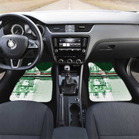 Custom Iraq Football Car Mats Modern Glitch Art Style Lion Symbolism