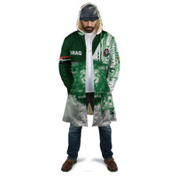Custom Iraq Football Cloak Modern Glitch Art Style Lion Symbolism