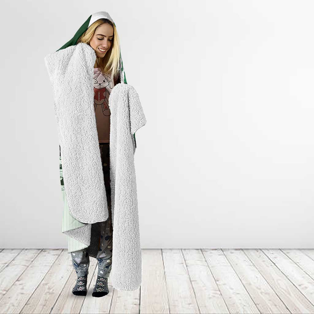 Custom Iraq Football Hooded Blanket Modern Glitch Art Style Lion Symbolism