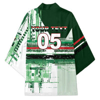 Custom Iraq Football Kimono Modern Glitch Art Style Lion Symbolism