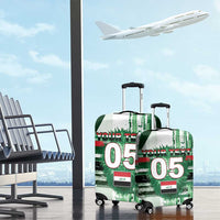 Custom Iraq Football Luggage Cover Modern Glitch Art Style Lion Symbolism