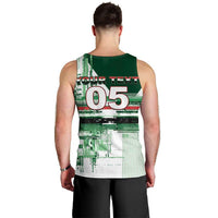 Custom Iraq Football Men Tank Top Modern Glitch Art Style Lion Symbolism