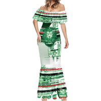 Custom Iraq Football Mermaid Dress Modern Glitch Art Style Lion Symbolism