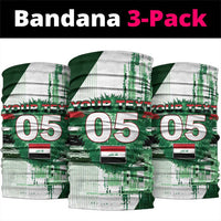 Custom Iraq Football Neck Gaiter Modern Glitch Art Style Lion Symbolism