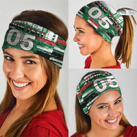 Custom Iraq Football Neck Gaiter Modern Glitch Art Style Lion Symbolism