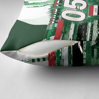 Custom Iraq Football Pillow Cover Modern Glitch Art Style Lion Symbolism