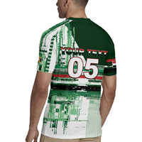 Custom Iraq Football Rugby Jersey Modern Glitch Art Style Lion Symbolism