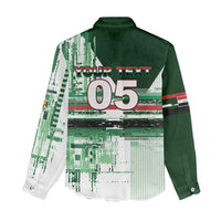 Custom Iraq Football Women Casual Shirt Modern Glitch Art Style Lion Symbolism