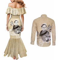 Nah Rosa Parks Couples Matching Mermaid Dress and Long Sleeve Button Shirt Black Women History