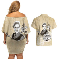 Nah Rosa Parks Couples Matching Off Shoulder Short Dress and Hawaiian Shirt Black Women History