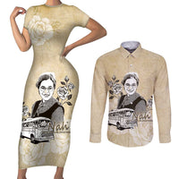 Nah Rosa Parks Couples Matching Short Sleeve Bodycon Dress and Long Sleeve Button Shirt Black Women History