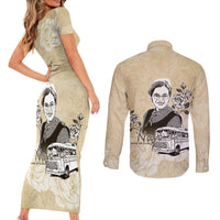 Nah Rosa Parks Couples Matching Short Sleeve Bodycon Dress and Long Sleeve Button Shirt Black Women History