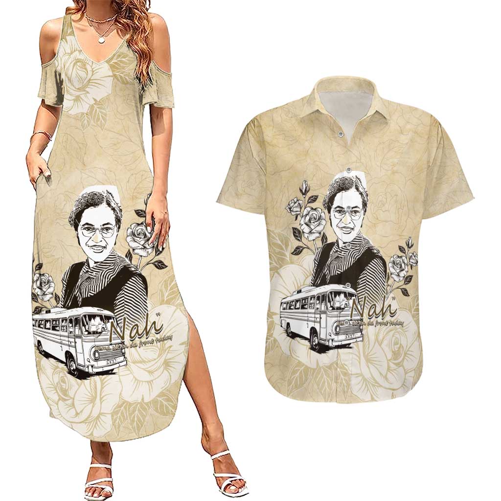 Nah Rosa Parks Couples Matching Summer Maxi Dress and Hawaiian Shirt Black Women History