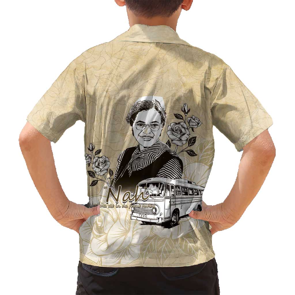 Nah Rosa Parks Family Matching Long Sleeve Bodycon Dress and Hawaiian Shirt Black Women History