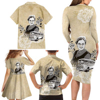Nah Rosa Parks Family Matching Long Sleeve Bodycon Dress and Hawaiian Shirt Black Women History