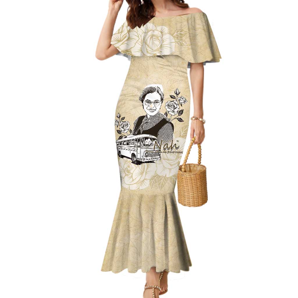 Nah Rosa Parks Family Matching Mermaid Dress and Hawaiian Shirt Black Women History