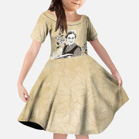 Nah Rosa Parks Family Matching Off The Shoulder Long Sleeve Dress and Hawaiian Shirt Black Women History