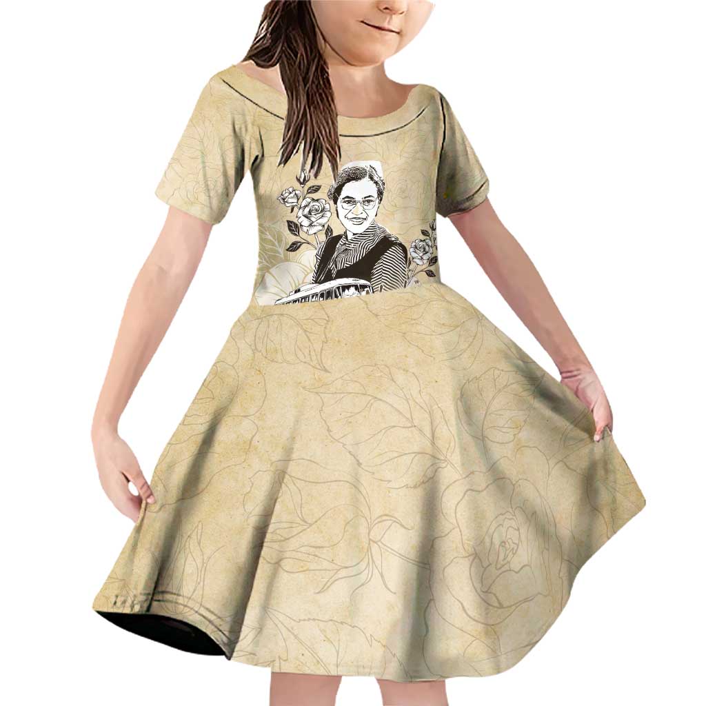 Nah Rosa Parks Family Matching Off Shoulder Short Dress and Hawaiian Shirt Black Women History