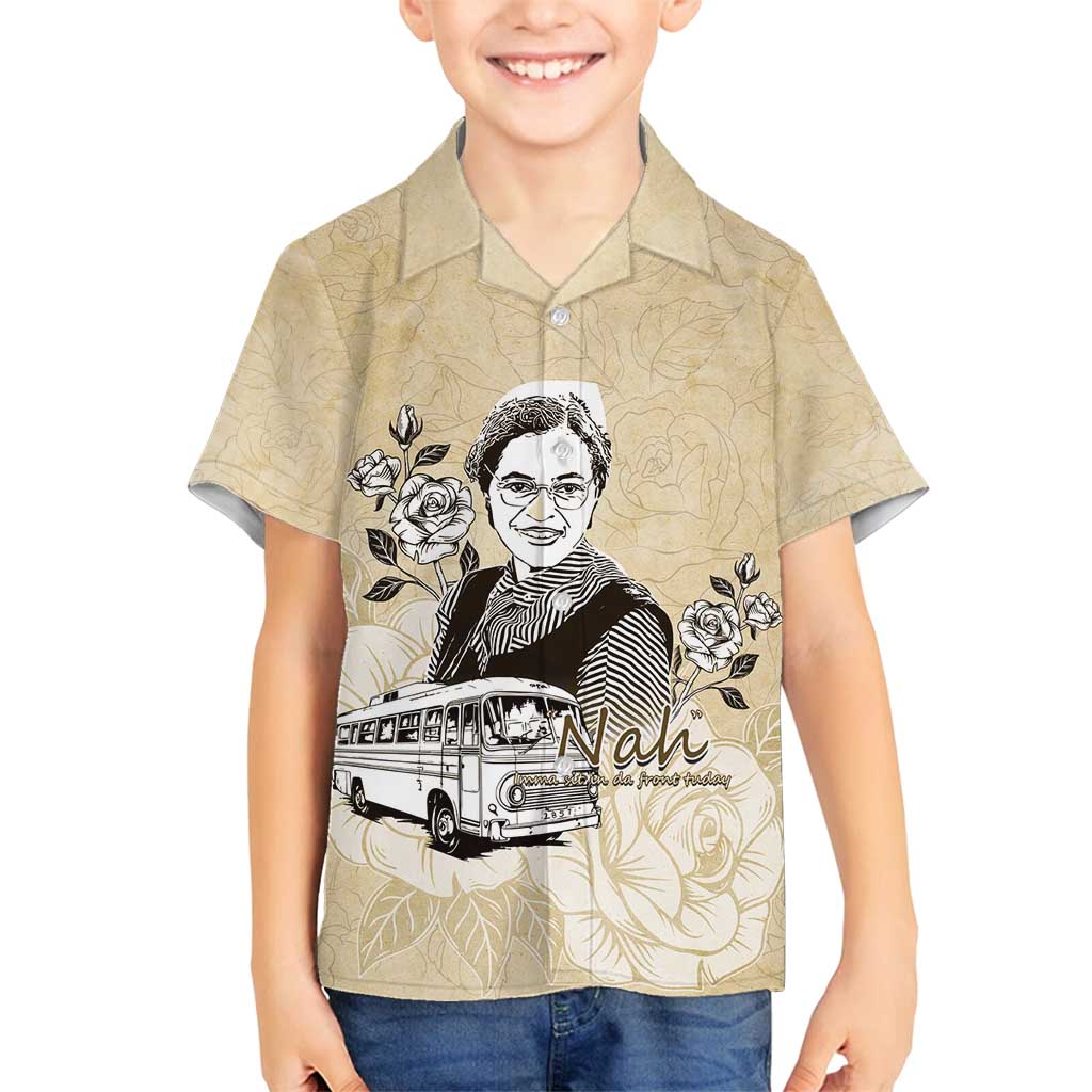 Nah Rosa Parks Family Matching Off Shoulder Short Dress and Hawaiian Shirt Black Women History