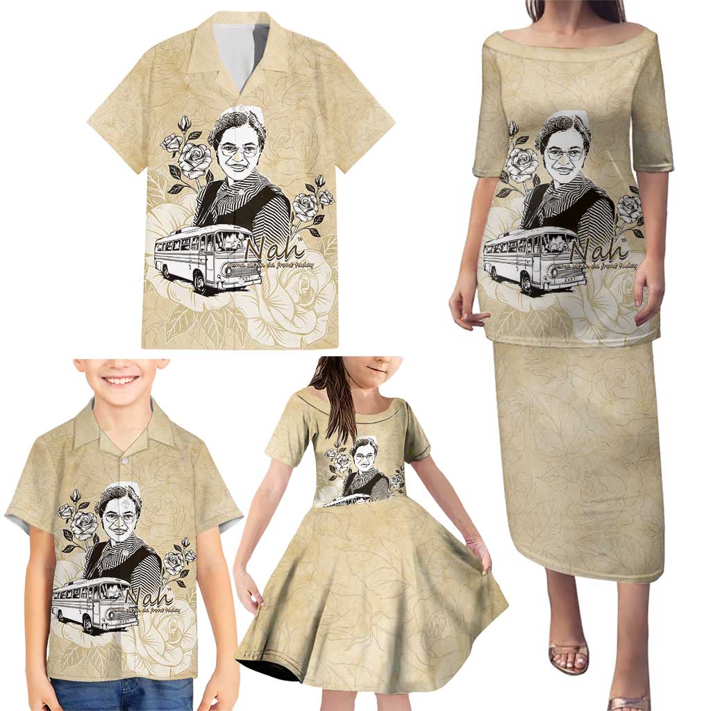 Nah Rosa Parks Family Matching Puletasi and Hawaiian Shirt Black Women History