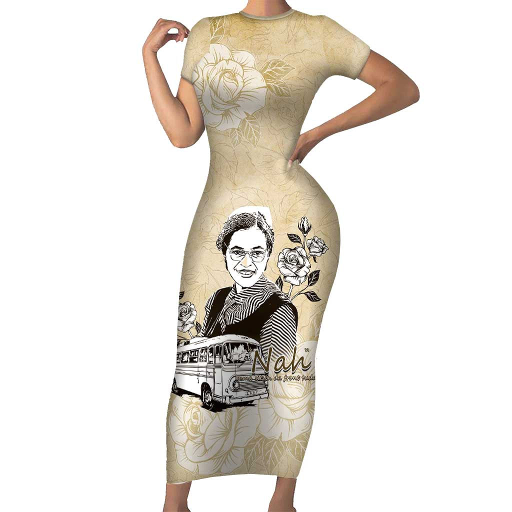 Nah Rosa Parks Family Matching Short Sleeve Bodycon Dress and Hawaiian Shirt Black Women History