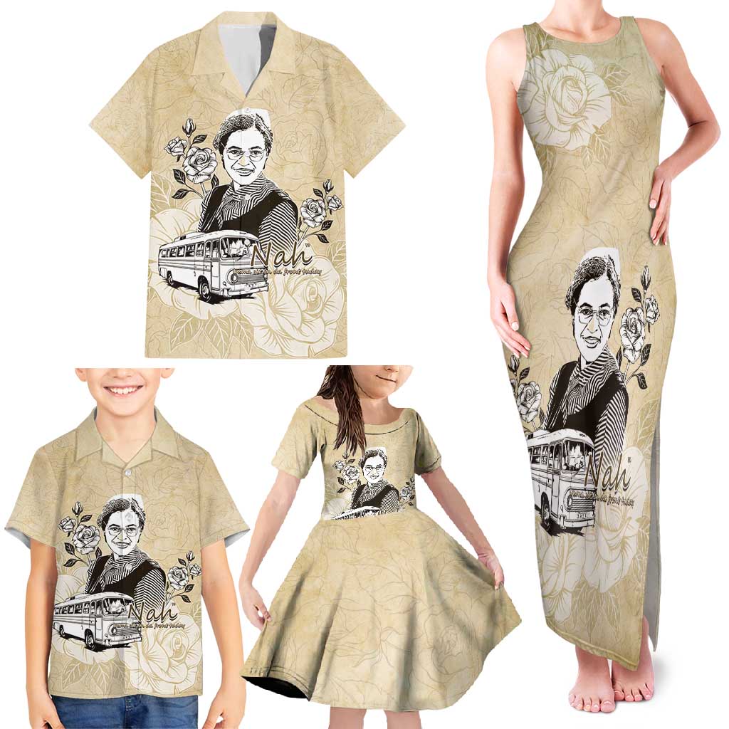 Nah Rosa Parks Family Matching Tank Maxi Dress and Hawaiian Shirt Black Women History