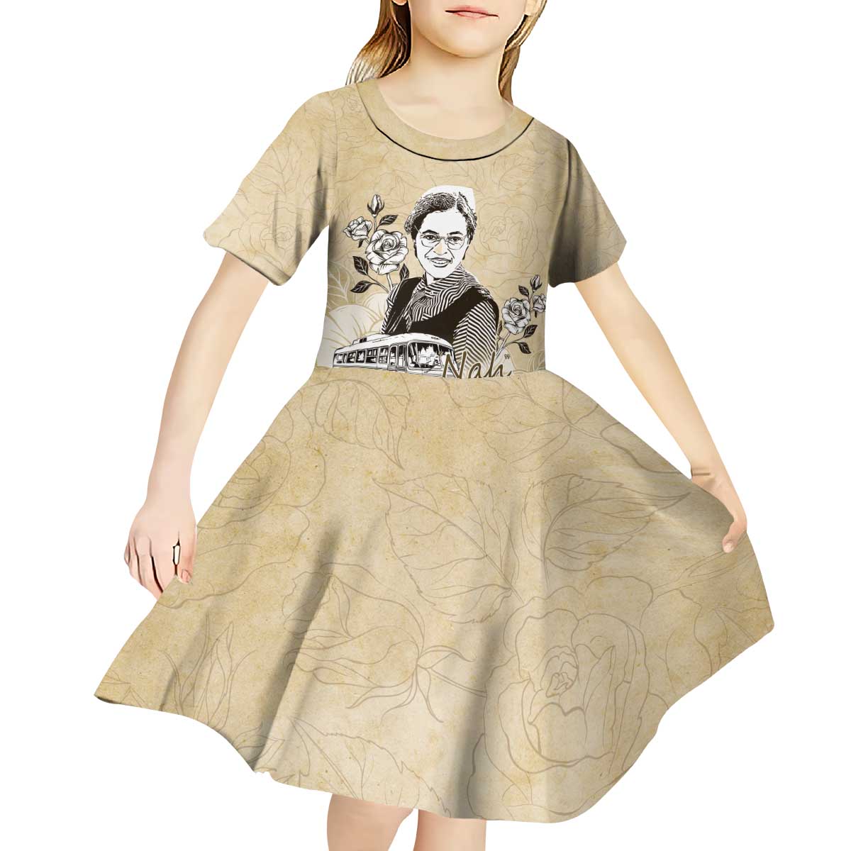 Nah Rosa Parks Kid Short Sleeve Dress Black Women History