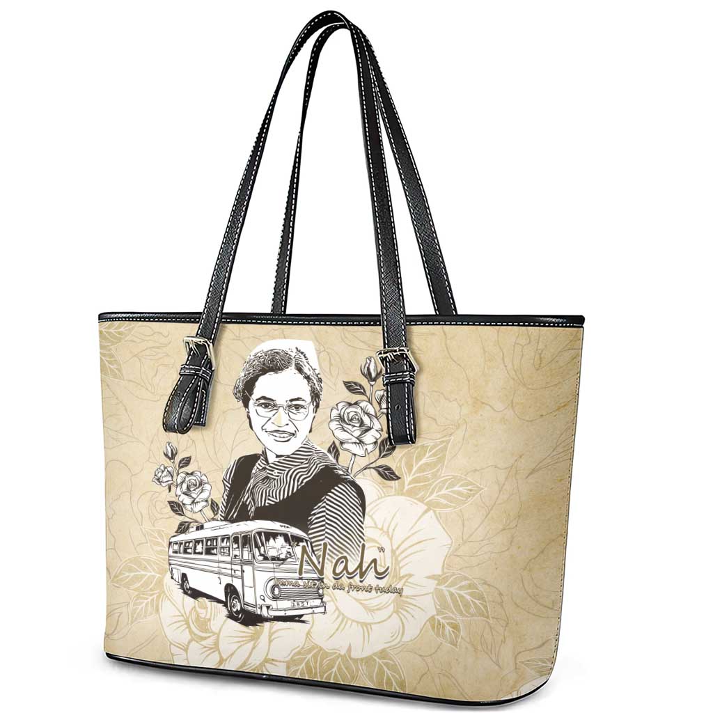 Nah Rosa Parks Leather Tote Bag Black Women History