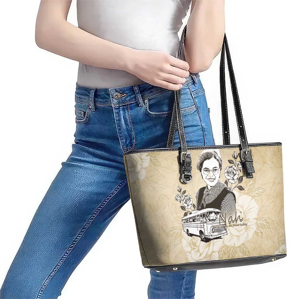 Nah Rosa Parks Leather Tote Bag Black Women History