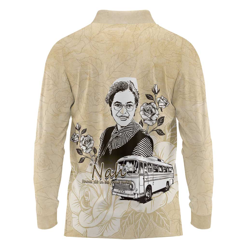 Nah Rosa Parks Long Sleeve Polo Shirt Black Women History
