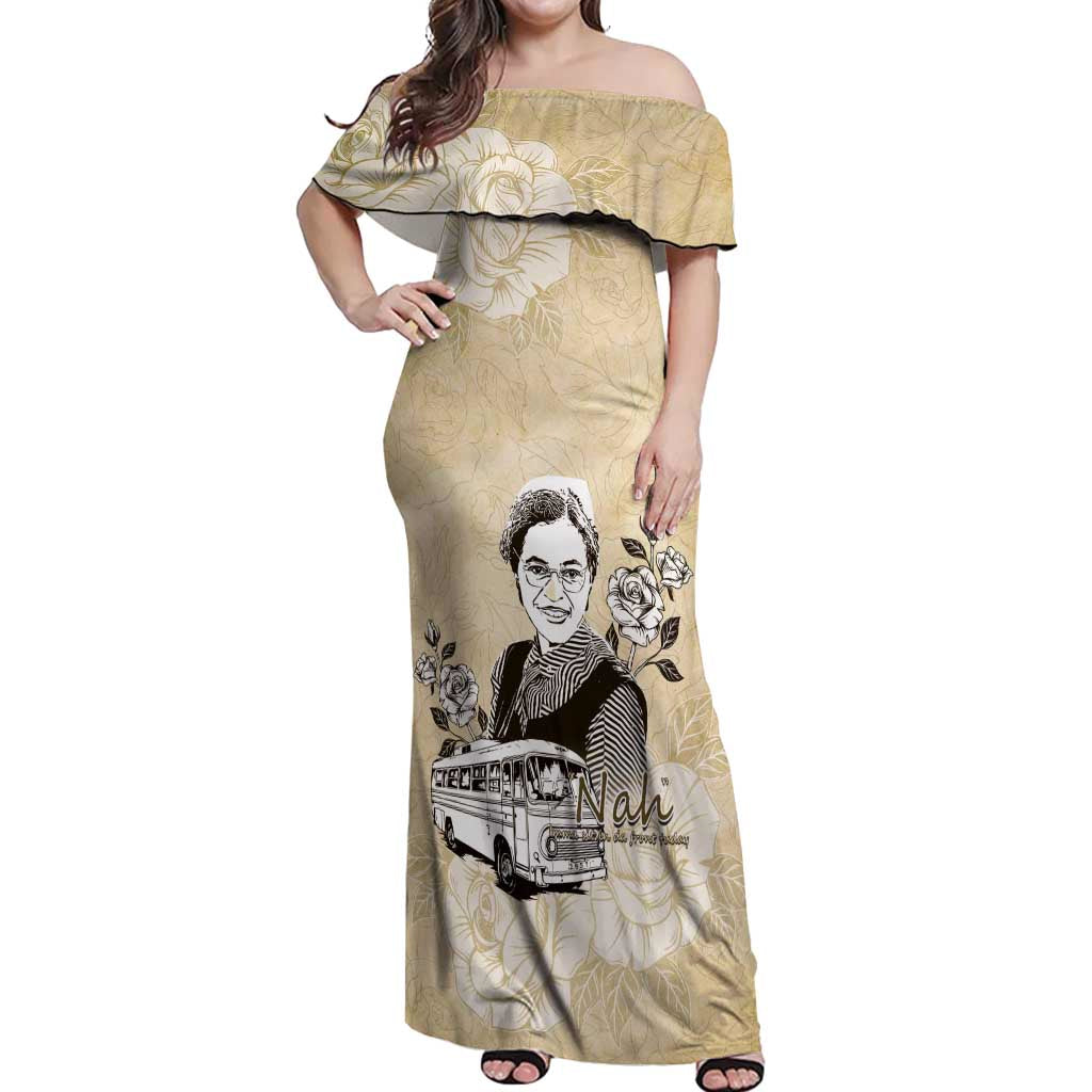 Nah Rosa Parks Off Shoulder Maxi Dress Black Women History