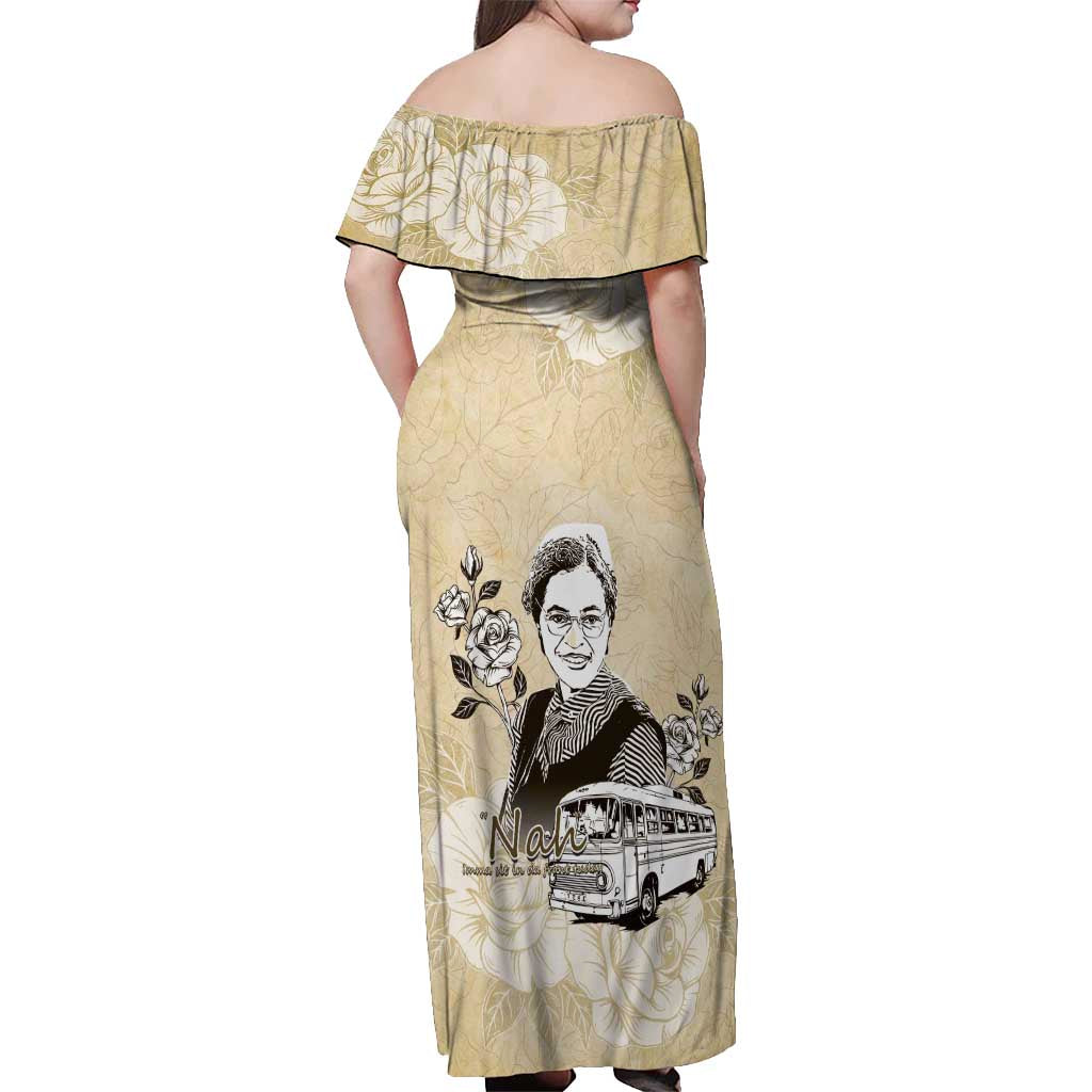 Nah Rosa Parks Off Shoulder Maxi Dress Black Women History