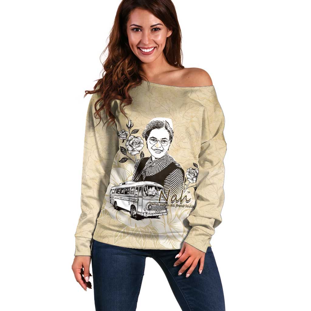 Nah Rosa Parks Off Shoulder Sweater Black Women History