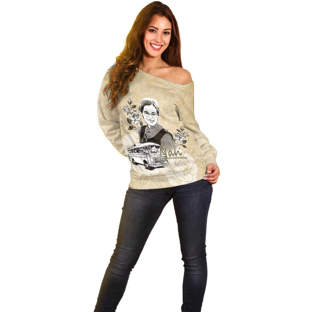 Nah Rosa Parks Off Shoulder Sweater Black Women History