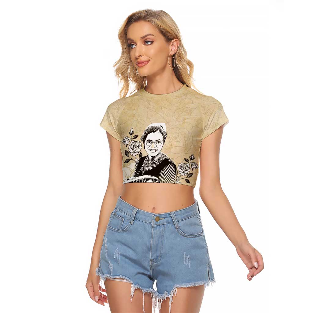 Nah Rosa Parks Raglan Cropped T Shirt Black Women History