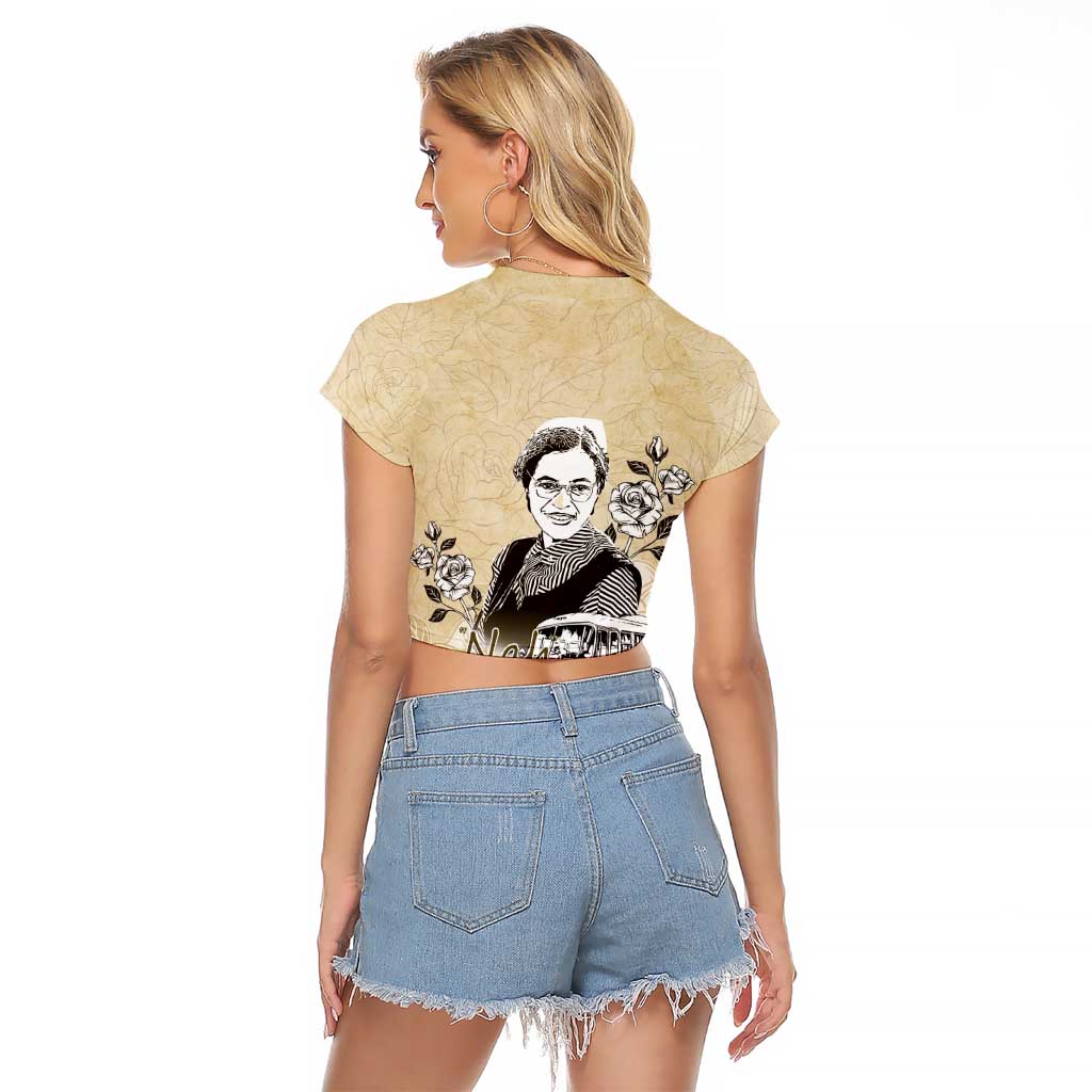 Nah Rosa Parks Raglan Cropped T Shirt Black Women History