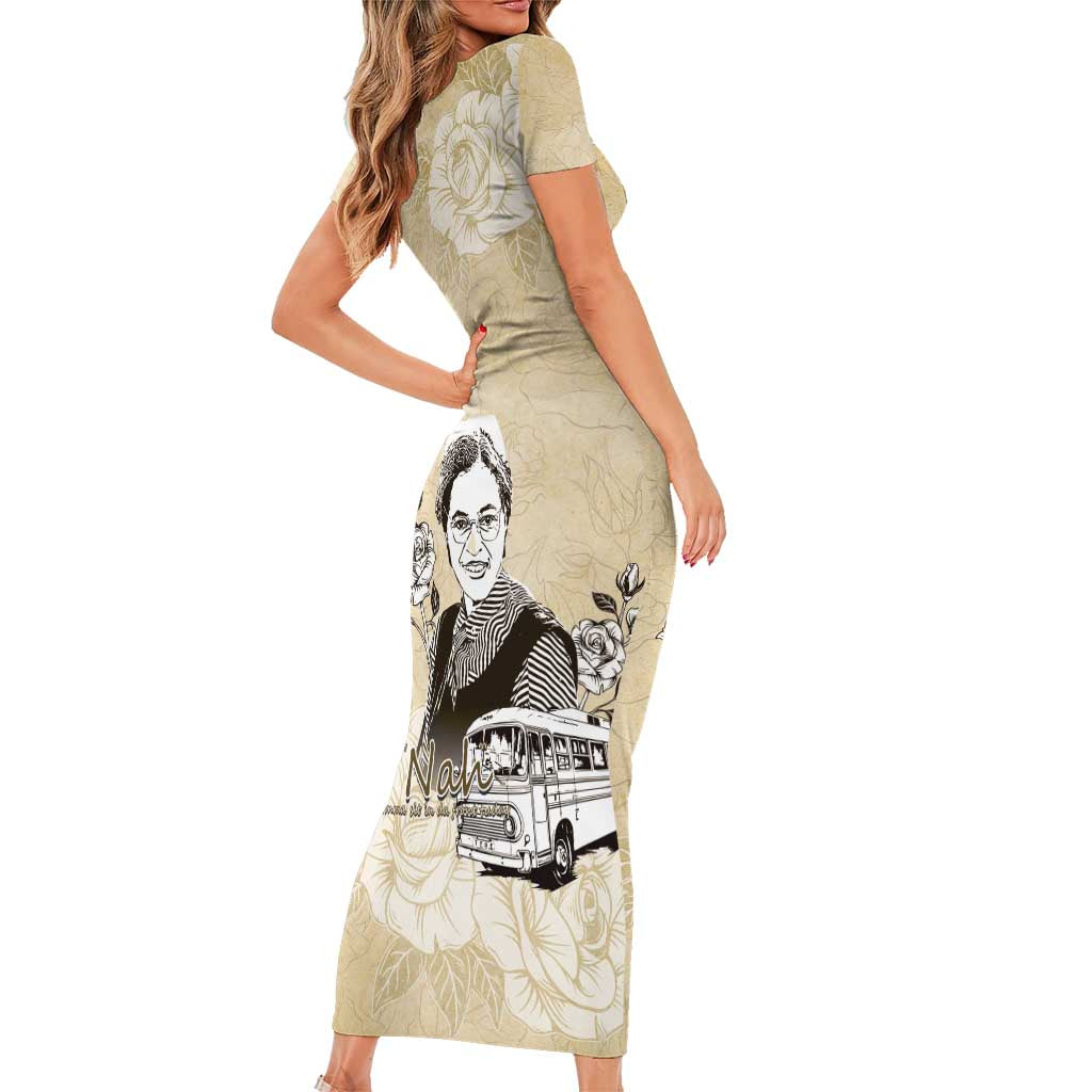 Nah Rosa Parks Short Sleeve Bodycon Dress Black Women History