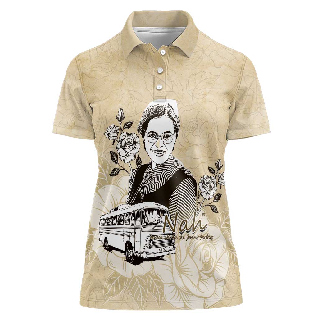 Nah Rosa Parks Women Polo Shirt Black Women History