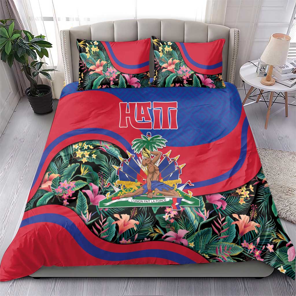Personalized Haiti Bedding Set Tropical Hibiscus Flowers