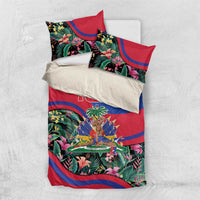 Personalized Haiti Bedding Set Tropical Hibiscus Flowers