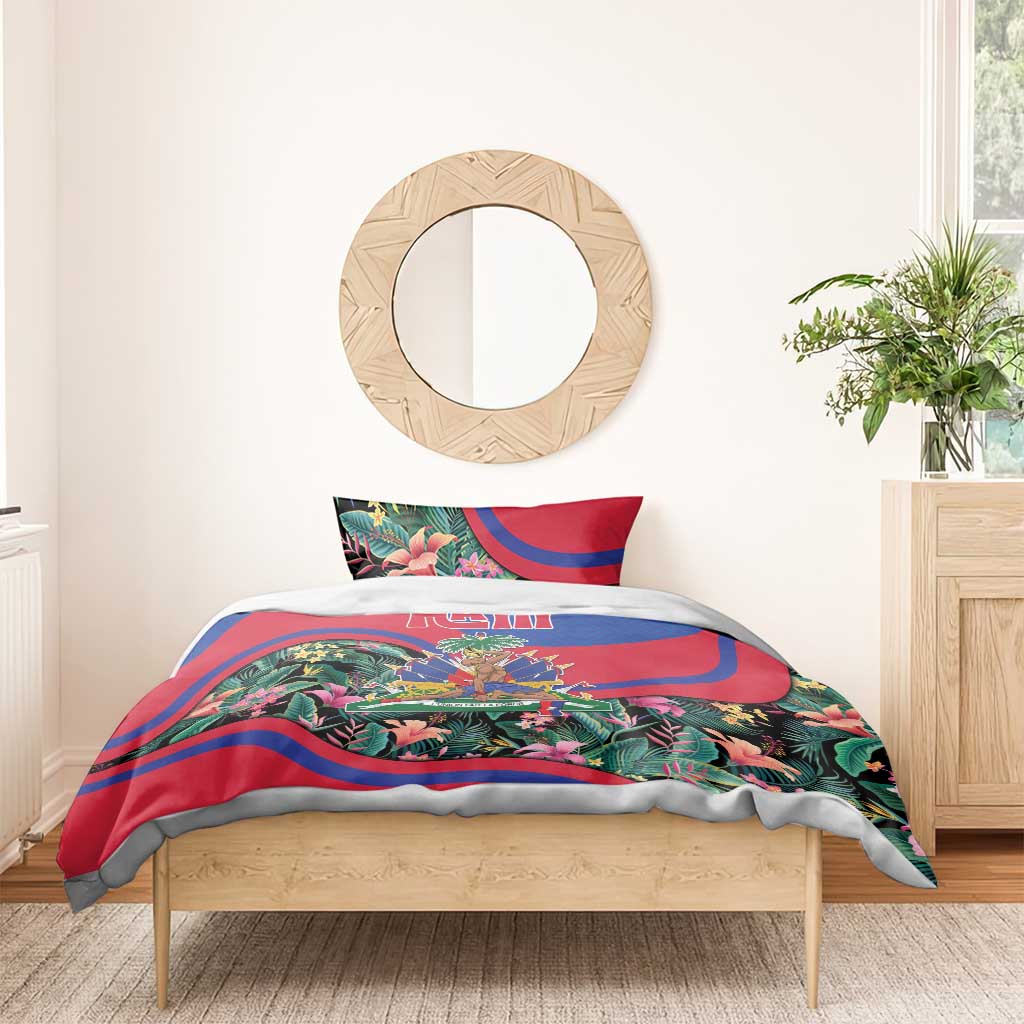 Personalized Haiti Bedding Set Tropical Hibiscus Flowers