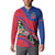 Personalized Haiti Button Sweatshirt Tropical Hibiscus Flowers DT05